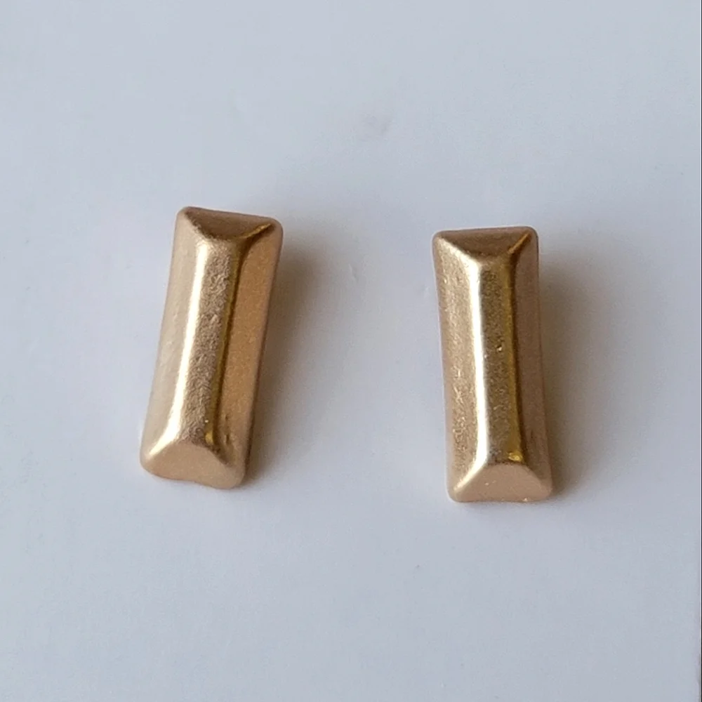 Gold Bar Stud Earrings Gold Tone Fashion Jewelry